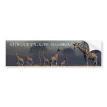SAVE OUR WILDLIFE..GO GREEN! bumper stickers by LCWeber SAVE OUR WILDLIFE..GO GREEN! bumper stickers