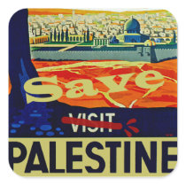 Save Palestine Square Stickers