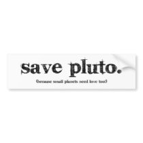 Save Pluto bumper stickers