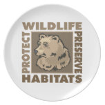 Save, Protect Bears Dinner Plates