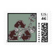 Save,Reuse,Recycle Postage Stamp