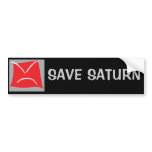 "SAVE SATURN" BUMPER STICKER FOR SATURN VEHICLES