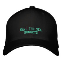 SAVE SEA MONKEYS - HAT embroidered hats