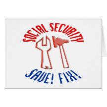 Save Social Security! Personalize Background. Greeting Cards