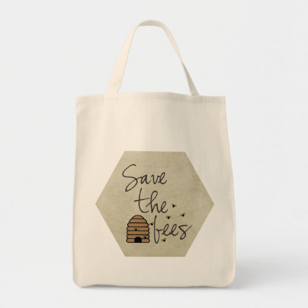 Save the Bees Grocery Tote Bag