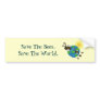 Save The Bees. Save The World. Bumper Sticker