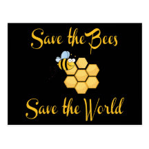 Save the Bees Save the World Postcards