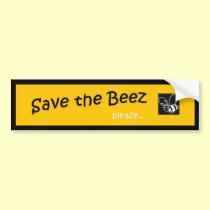 Save the Beez bumper stickers