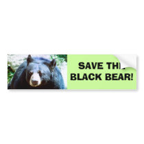 Save The Black Bear Bumper Sticker