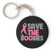 Save The Boobies Breast Cancer Keychain