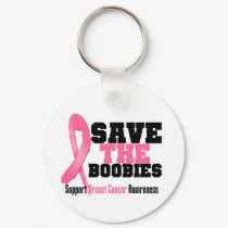 Save The Boobies Breast Cancer keychains