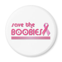 Save The Boobies Refrigerator Magnet