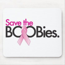 save the boobs mousepad