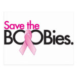 save the boobs post card