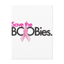 save the boobs postcard