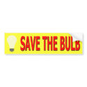 Save the Bulb Bumper Sticker (yellow) bumpersticker