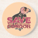 Save the California Condor Sandstone Drink Coaster