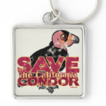 Save the California Condor Premium Square Keychain