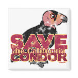 Save the California Condor Square Magnet
