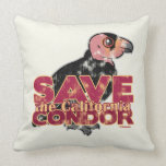Save the California Condor Throw Pillow