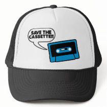 tape,cassette,compact,80s,90s,music,old,skool,trance,rave,hardstyle,techno,house,jumpstyle,gabba,gabber,hard,dance,party,raver,drugs, Trucker Hat with custom graphic design