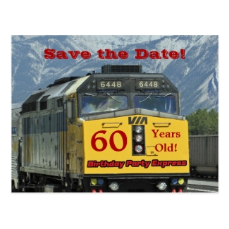 Save the Date 60th Birthday Celebration Postcard