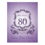 Save the Date 80th Birthday Personalized Postcard