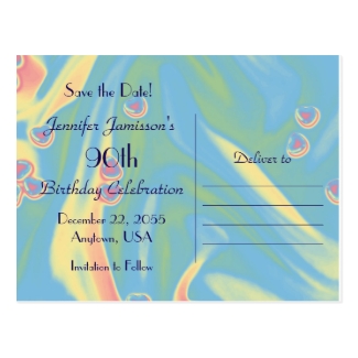 Save the Date 90th Birthday Celebration Postcard