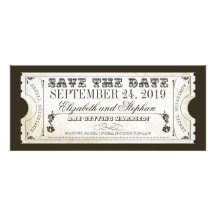 save the date admission tickets personalized invites