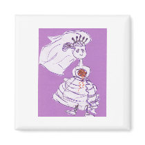 Save the Date Adorable Bride Magnets