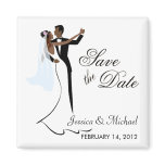 Save the Date  - African American Bride and Groom magnets