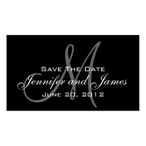 Save the Date and Wedding Website Card Business Card Templates (front side)