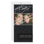 SAVE THE DATE ANNOUNCEMENT :: fancy text 7 Photo Card