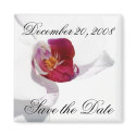 Save the Date Announcement Orchid Magnet