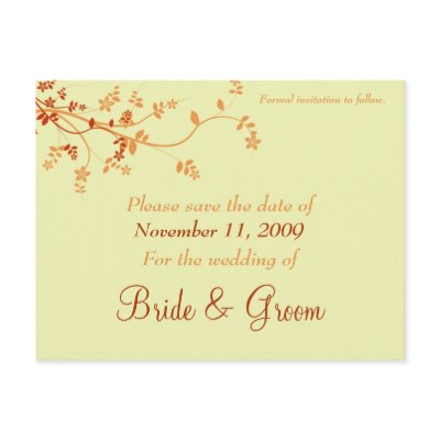 Save The Date Announcement - Warm Autumn Post Cards