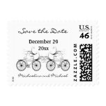 Save The Date Antique Looking Bicycles Stamp