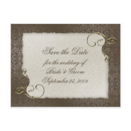 Save the Date - Antique Scrolls postcard