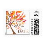 Save The Date Autumn Tree Small Postage