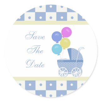 Save The Date Baby Shower Stickers sticker