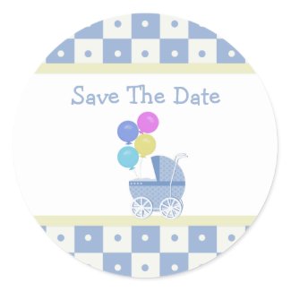 Save The Date Baby Shower Stickers sticker