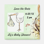 Save the Date Baby Shower Stork Magnets