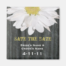 Save The Date - Barnwood & Daisy Magnets