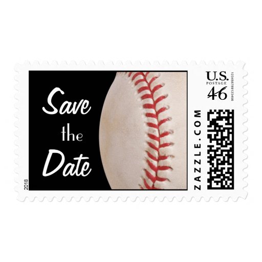 Save the Date baseball Game Birthday Stamp