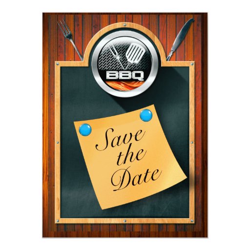 Save the Date BBQ Card Zazzle