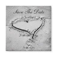 Save the Date Beach Heart magnet