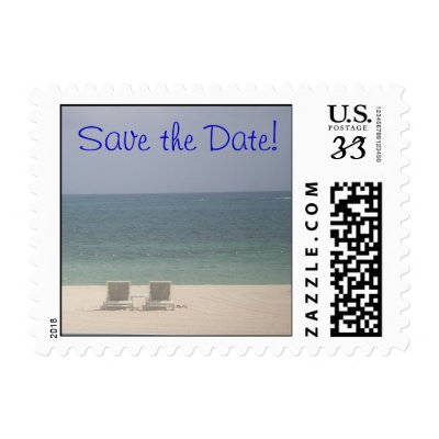 Save the date Beach Ocean Postage