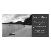 Save the Date Beach Photocard Picture Card