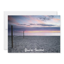 Save The Date Beach Sunset Invitation