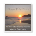 Save the Date Beach Sunset Magnet by TrevorStar Save the Date Beach Sunset Magnet