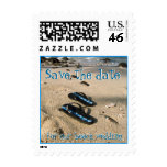 Save the Date Beach Wedding Flip Flops stamps